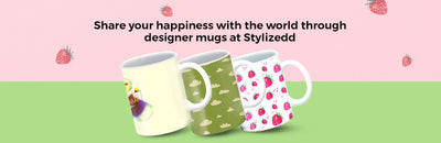 Share your happiness with the world through designer mugs at Stylizedd