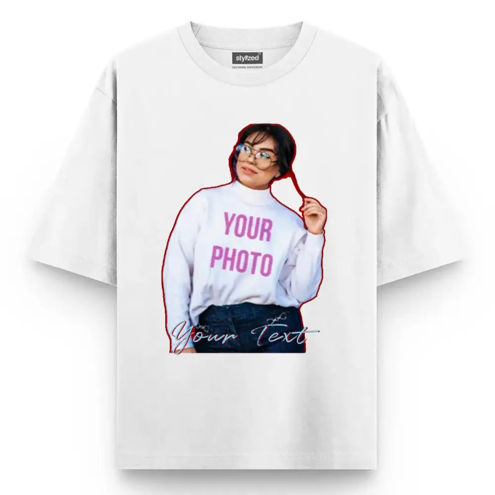 Custom Cutout Photo My Style T-shirt - Oversize - White / XS - T-Shirt