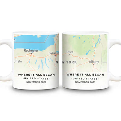 11 Oz Mug Personalized map, Mug - Stylizedd.com