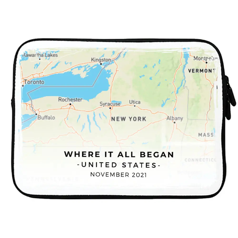 MacBook / Laptop 11"-12" Laptop sleeves Personalized map, Laptop MacBook Sleeve - Stylizedd.com