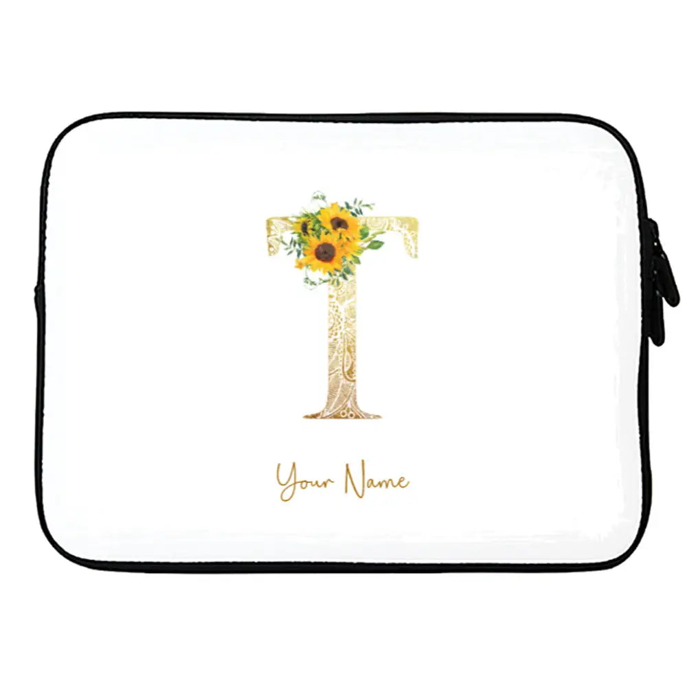 MacBook / Laptop 11"-12" Laptop sleeves Floral Mandala Initial Laptop MacBook Sleeve - Stylizedd