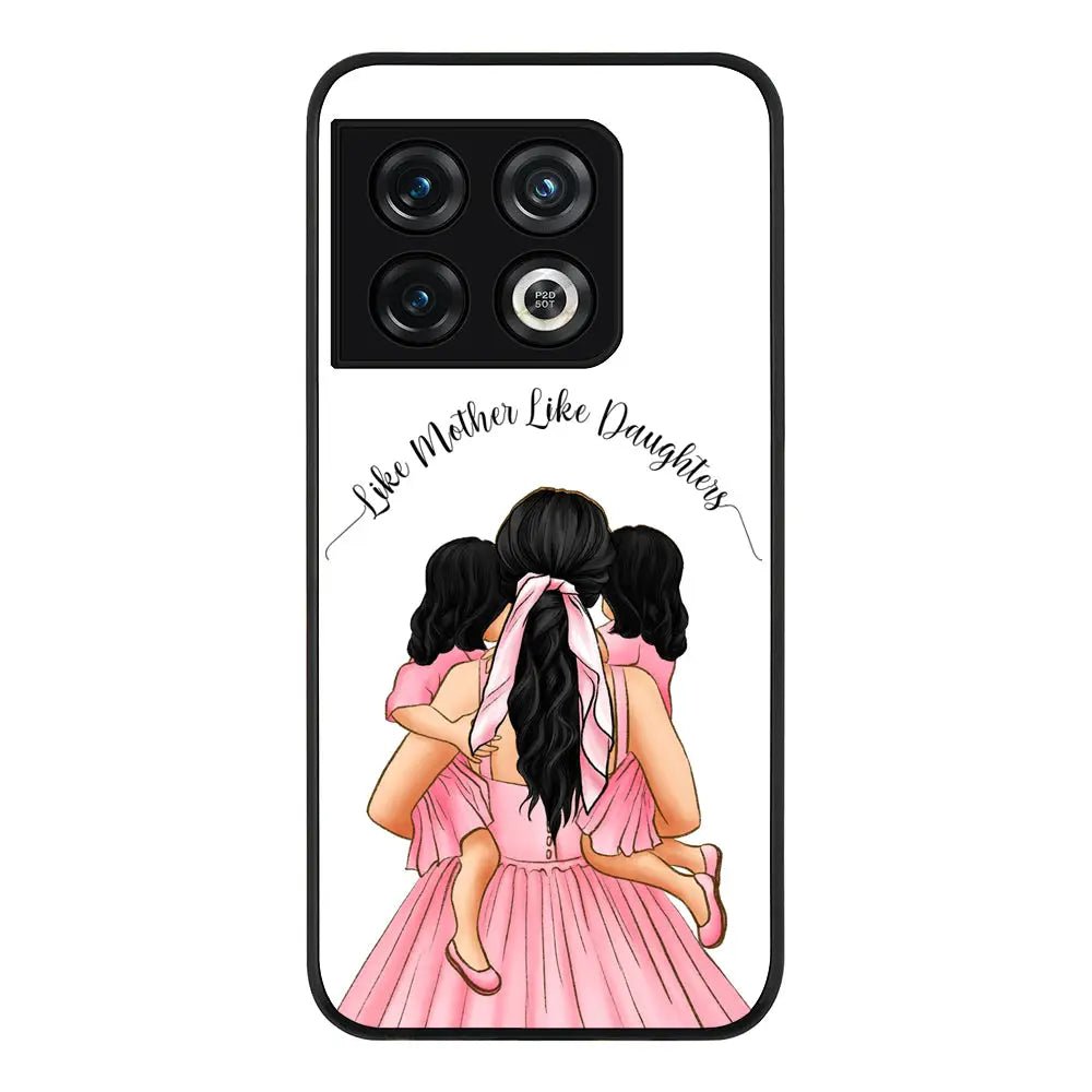 OnePlus 10 Pro 5G / Rugged Black Phone Case Mother 2 daughters Custom Clipart, Text Phone Case - OnePlus - Stylizedd