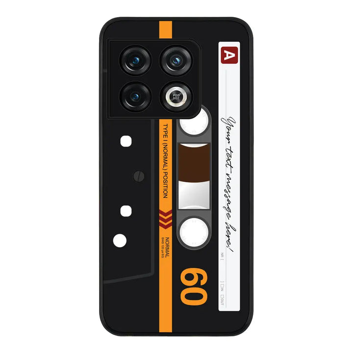 OnePlus 10 Pro 5G / Rugged Black Phone Case Custom Retro Cassette Tape Phone Case - OnePlus - Stylizedd