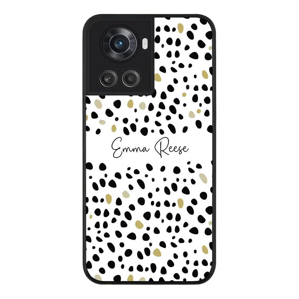 OnePlus 10R 5G / OnePlus Ace 5G Rugged Black Pebble Multi Color Custom Text, My Name Phone Case - OnePlus - Stylizedd.com