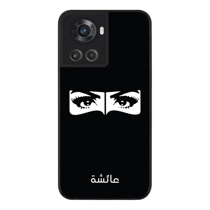 OnePlus 10R 5G / OnePlus Ace 5G / Rugged Black Custom Name Niqabi Eye, Phone Case - OnePlus - Stylizedd.com