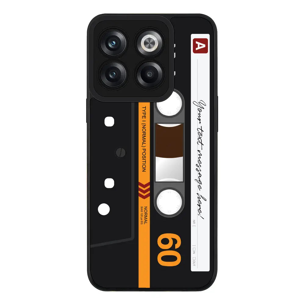 OnePlus 10T Rugged Black Custom Retro Cassette Tape Phone Case - OnePlus - Stylizedd.com