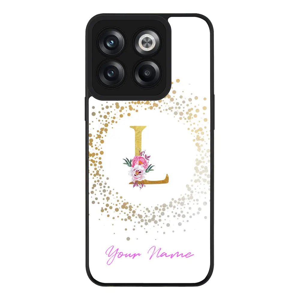 OnePlus 10T Rugged Black Floral Initial Phone Case - OnePlus - Stylizedd.com