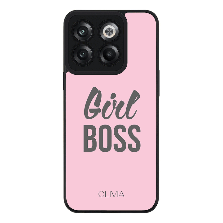 OnePlus 10T / Rugged Black Personalized Name Girl Boss, Phone Case - OnePlus - Stylizedd.com