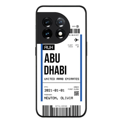 OnePlus 11 5G Rugged Black Custom Flight Boarding Pass Ticket Phone Case - OnePlus - Stylizedd.com