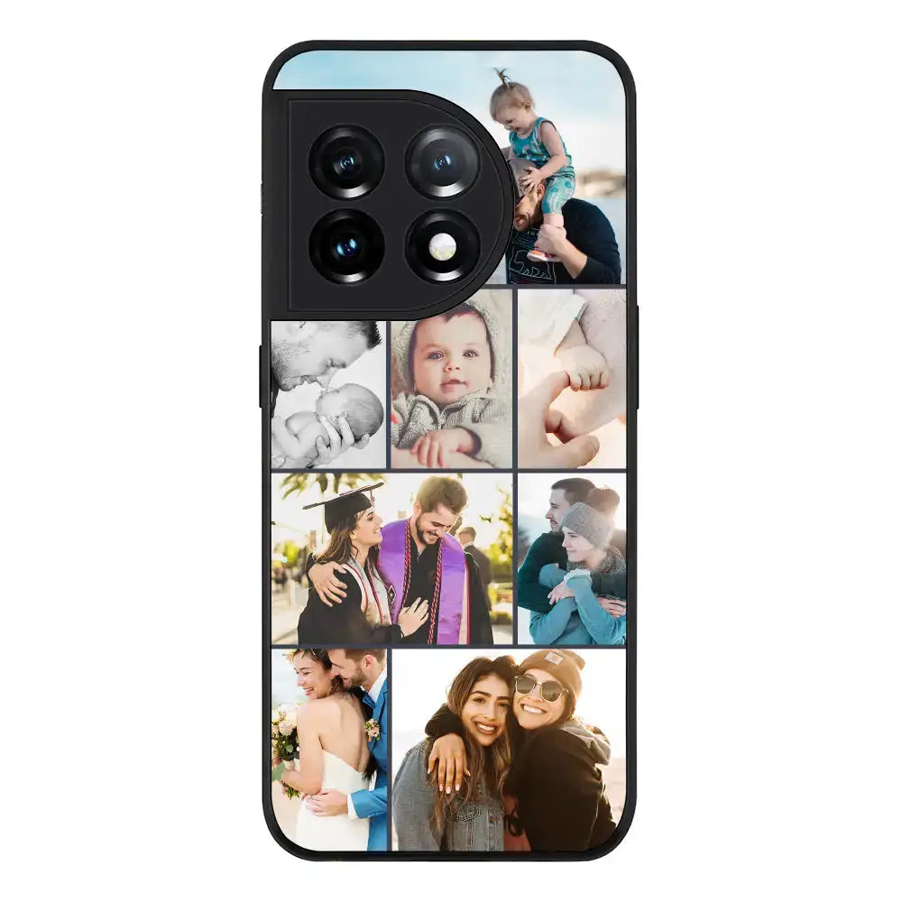 OnePlus 11 5G Rugged Black Personalised Photo Collage Grid Phone Case - OnePlus - Stylizedd.com