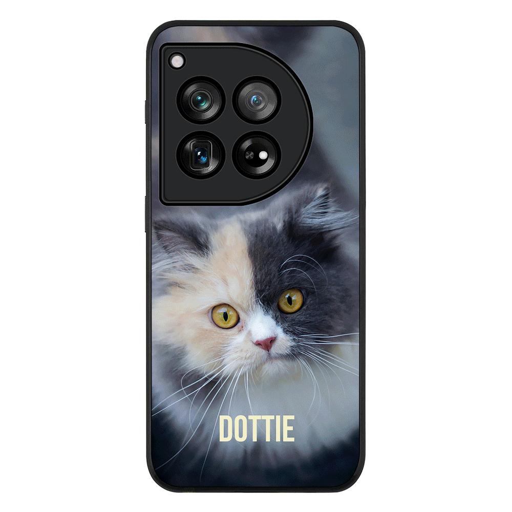 Personalized Pet Cat Phone Case - OnePlus - 12 / Rugged Black - Stylizedd