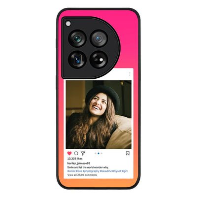 Custom Photo Instagram Post Template Phone Case - OnePlus - 12 / Rugged Black - Stylizedd