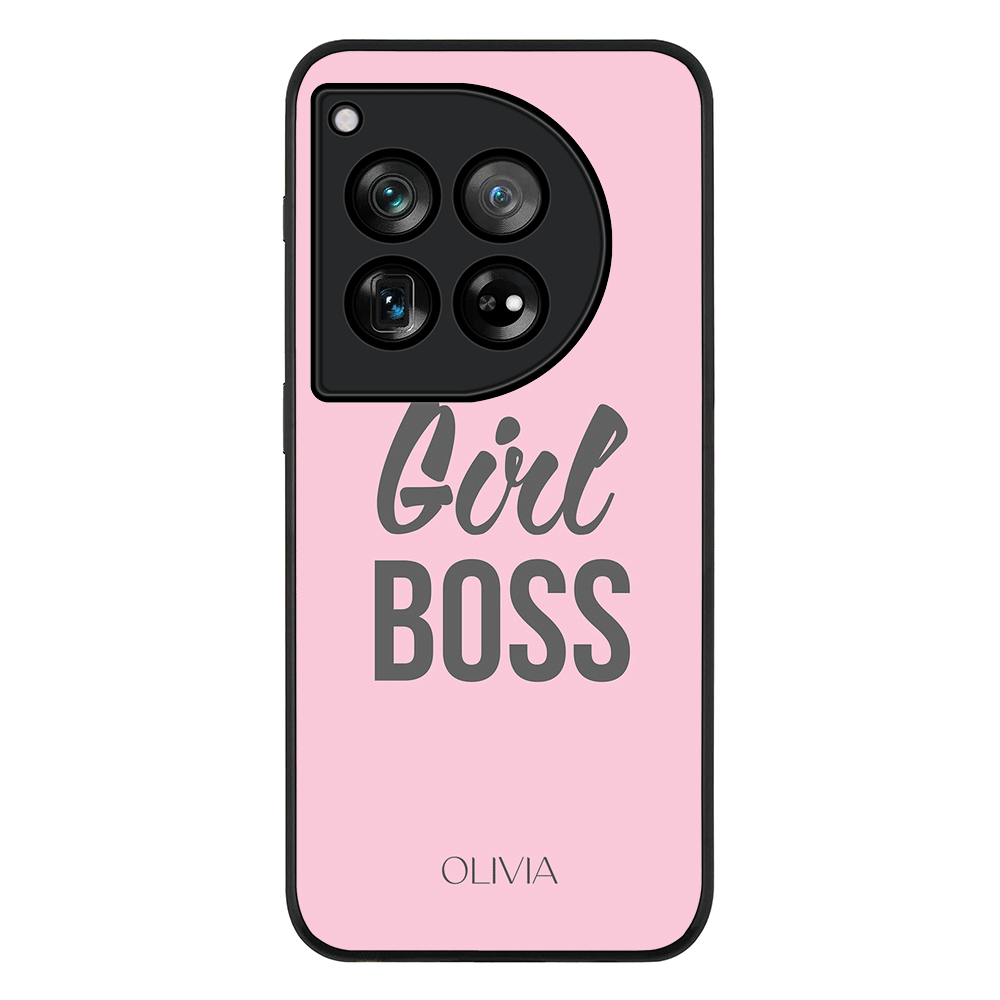 OnePlus 12 / Rugged Black Personalized Name Girl Boss, Phone Case - OnePlus - Stylizedd.com