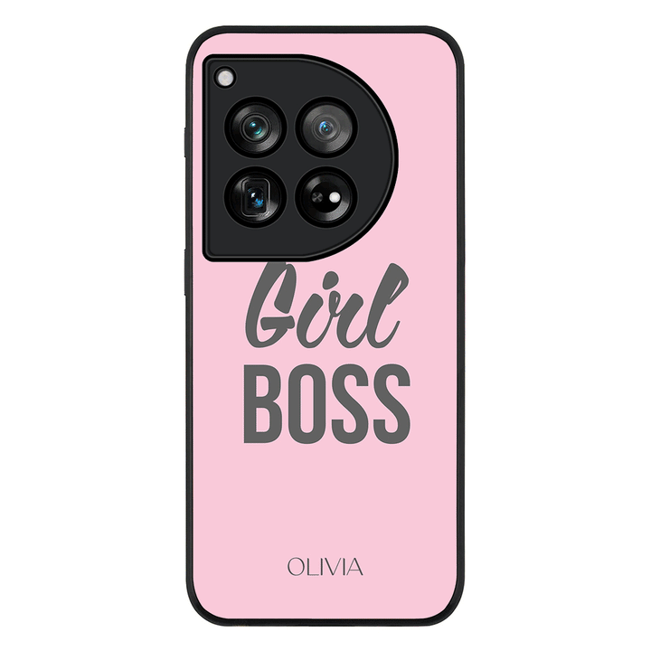 OnePlus 12 / Rugged Black Personalized Name Girl Boss, Phone Case - OnePlus - Stylizedd.com