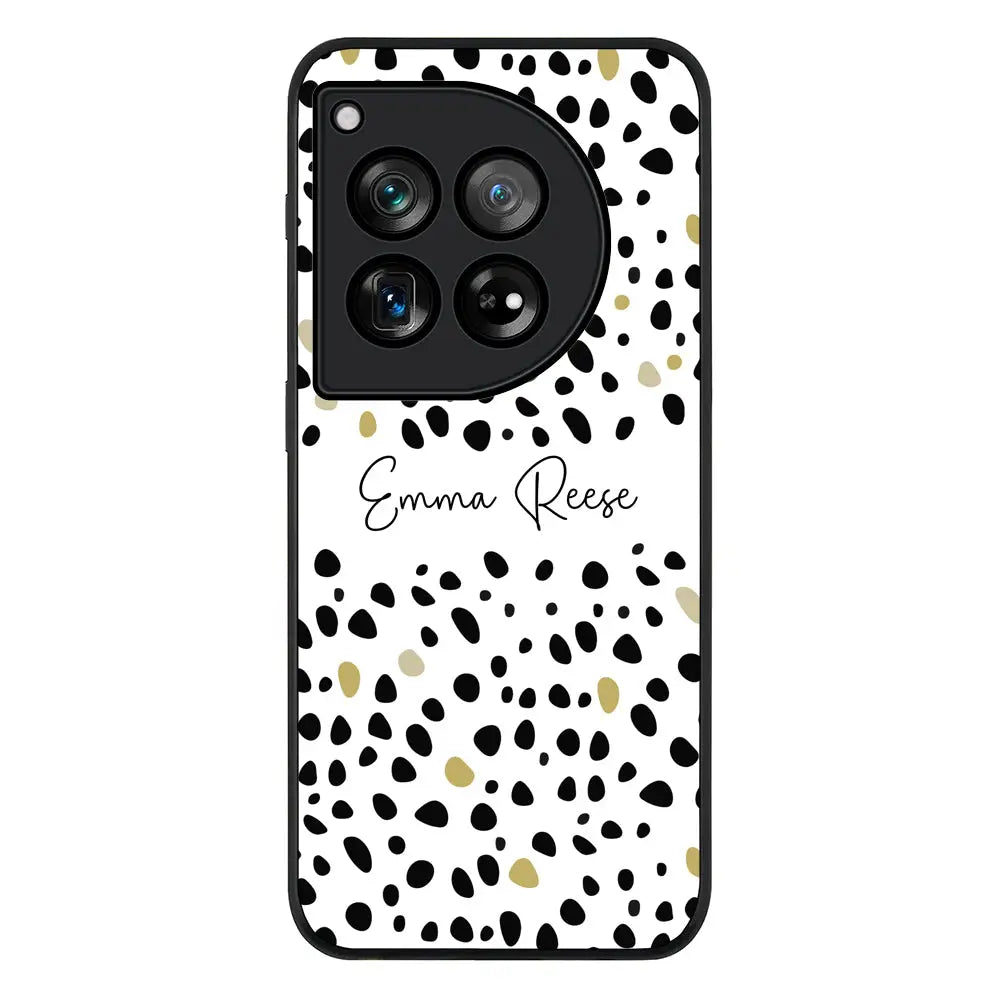 Pebble Multi Color Custom Text My Name Phone Case - OnePlus - 12R / Ace 3 / Rugged Black - Stylizedd