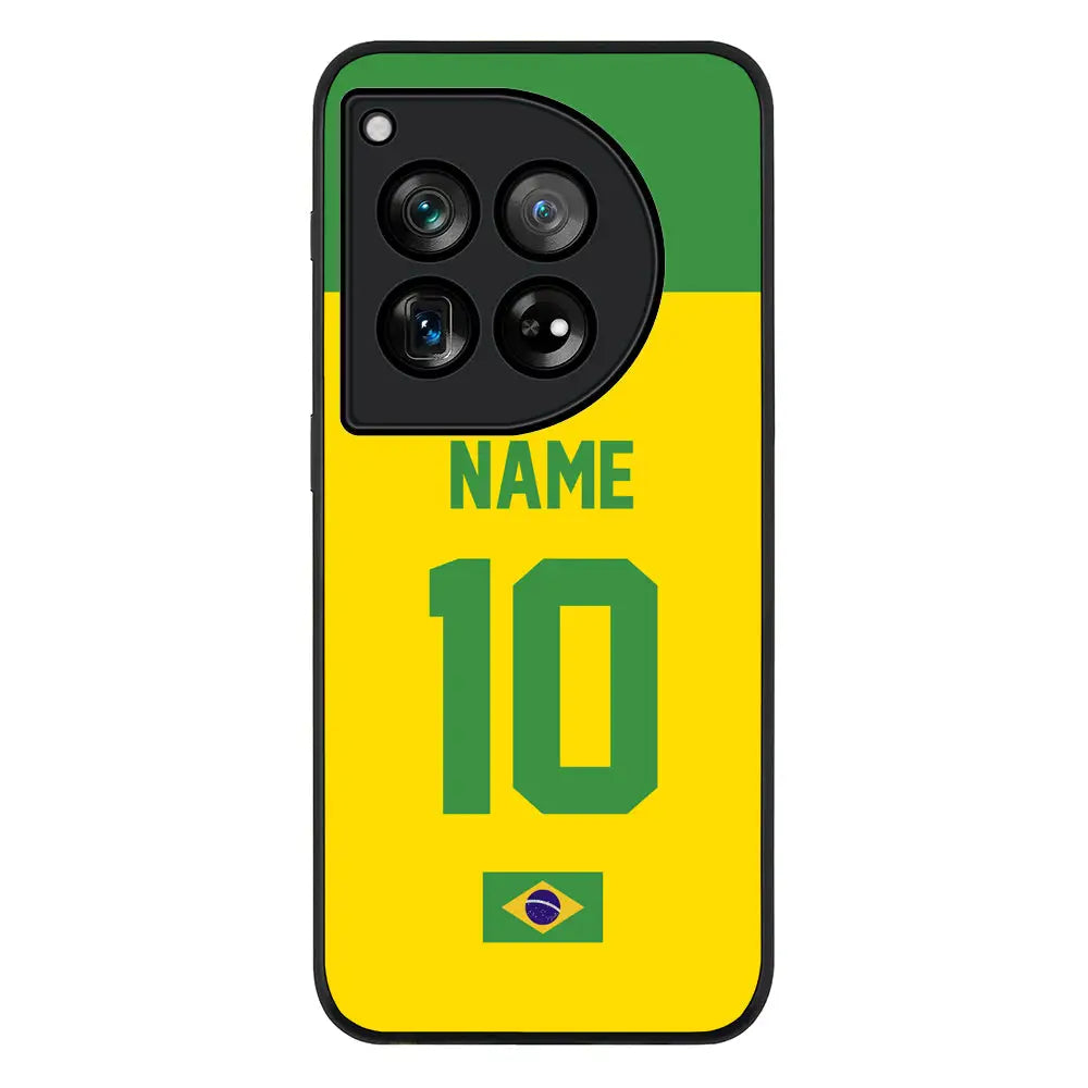 Personalized Football Jersey Phone Case Custom Name & Number - OnePlus - 12R / Ace 3 / Rugged Black