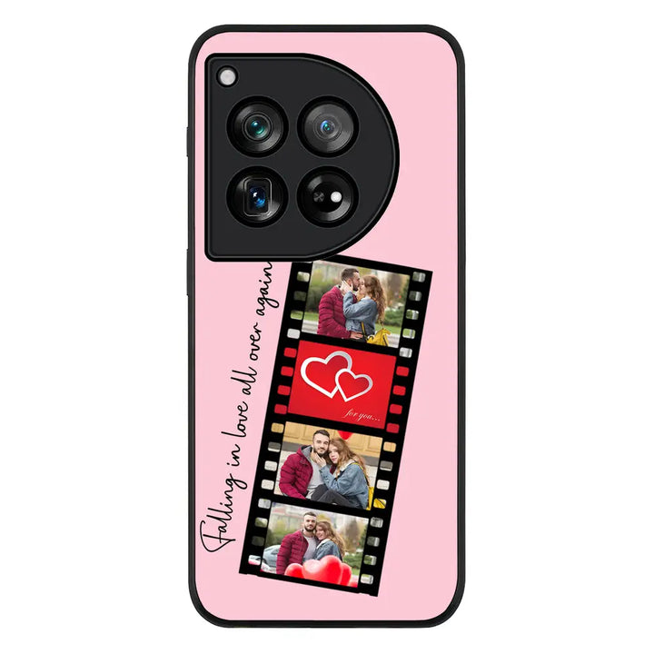 Custom Valentine Photo Film Strips Phone Case - OnePlus - 12R / Ace 3 / Rugged Black - Stylizedd