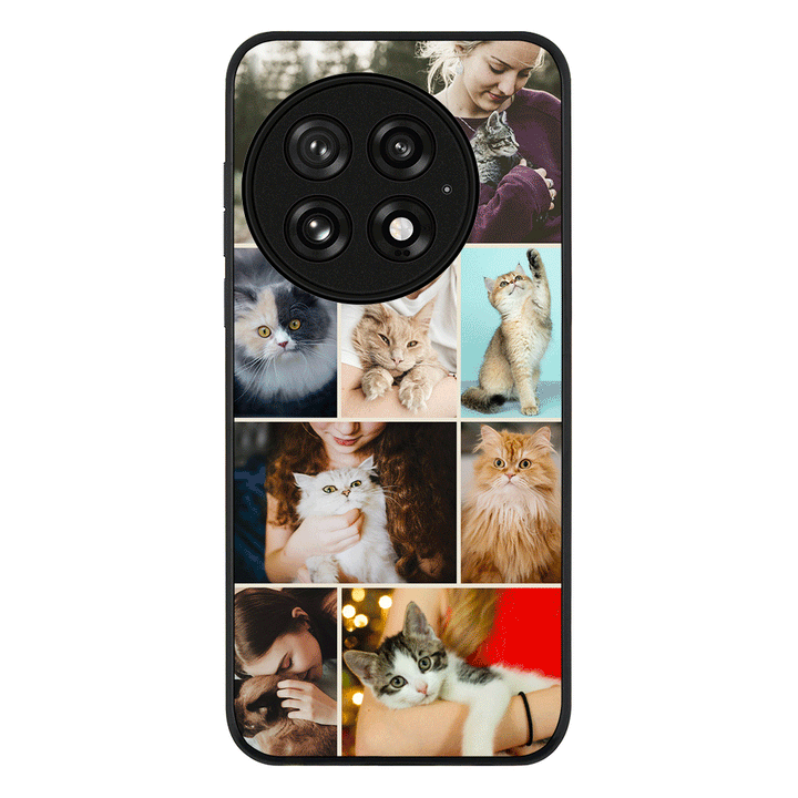 Personalised Photo Collage Grid Pet Cat Phone Case - OnePlus - 13 / Rugged Black - Stylizedd