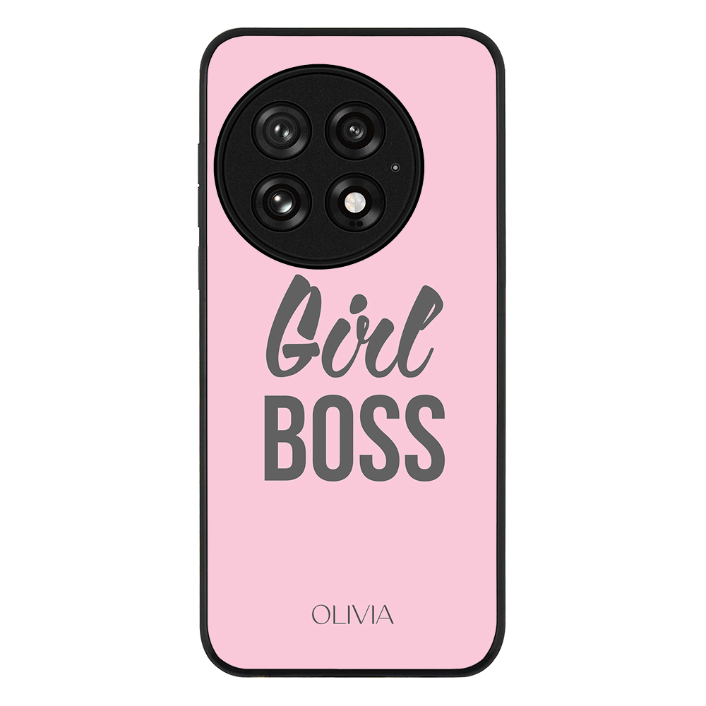 Personalized Name Girl Boss Phone Case - OnePlus - 13 / Rugged Black - Stylizedd