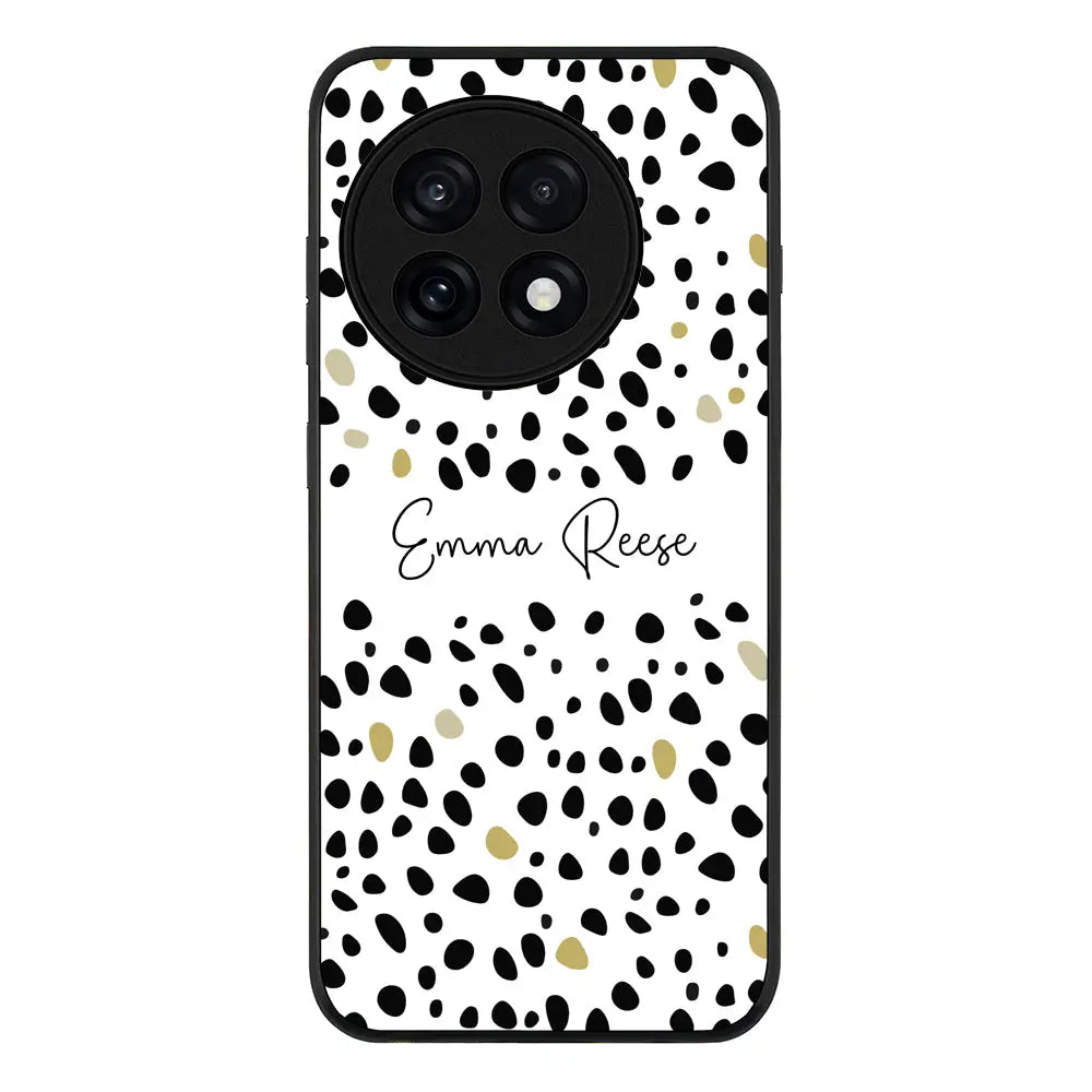 Pebble Multi Color Custom Text My Name Phone Case - OnePlus - 13R / Ace 5 Pro / Rugged Black