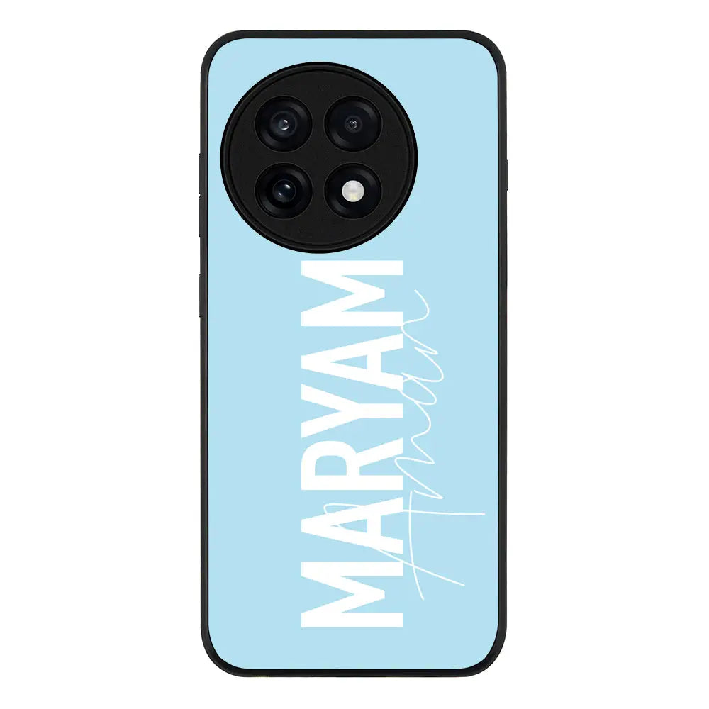 Personalized Name Vertical Phone Case - OnePlus - 13R / Ace 5 Pro / Rugged Black - Stylizedd