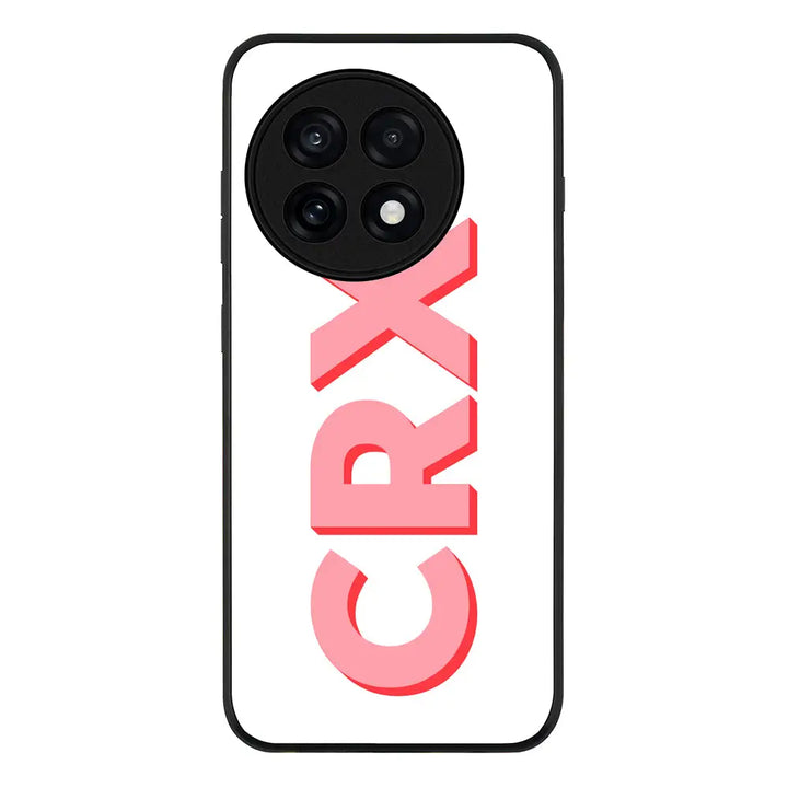 Personalized Monogram Initial 3D Shadow Text Phone Case - OnePlus - 13R / Ace 5 Pro / Rugged Black
