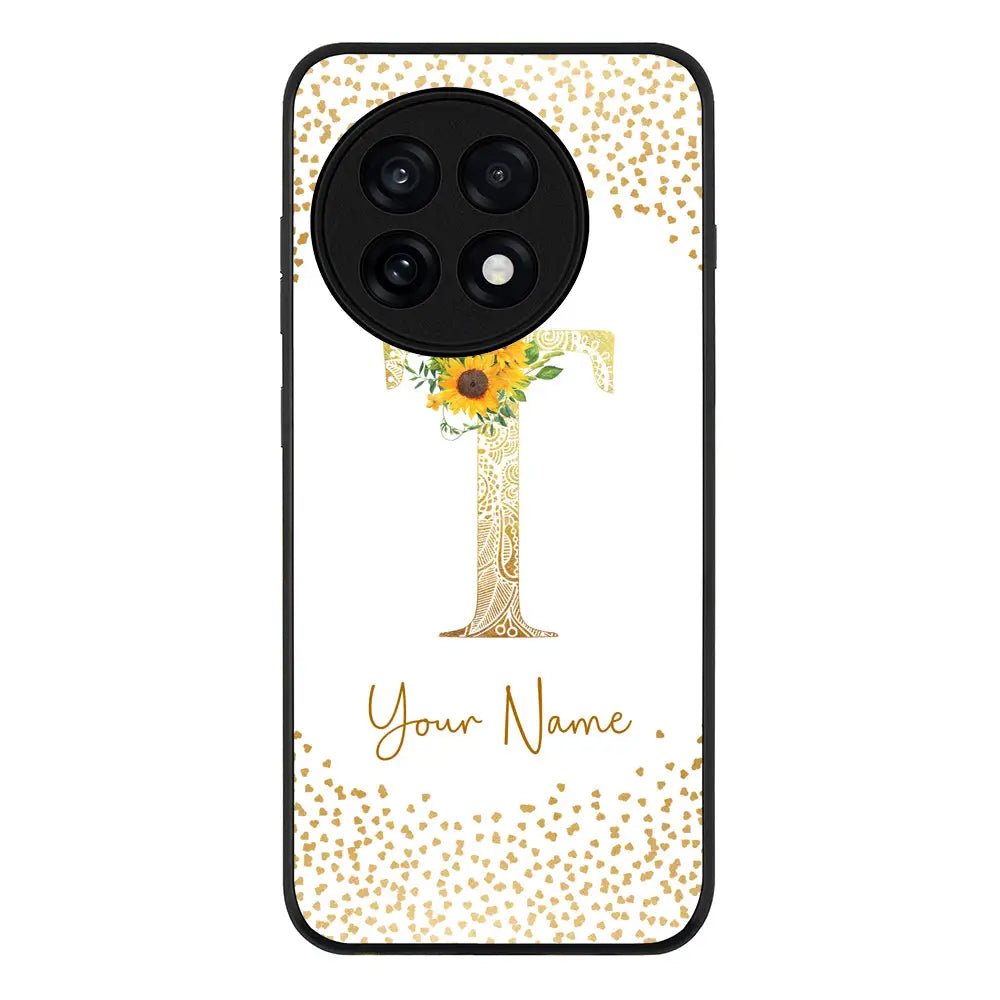 Floral Mandala Initial Phone Case - OnePlus - 13R / Ace 5 Pro / Rugged Black - Stylizedd