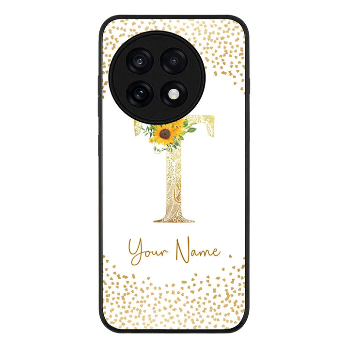 Floral Mandala Initial Phone Case - OnePlus - 13R / Ace 5 Pro / Rugged Black - Stylizedd
