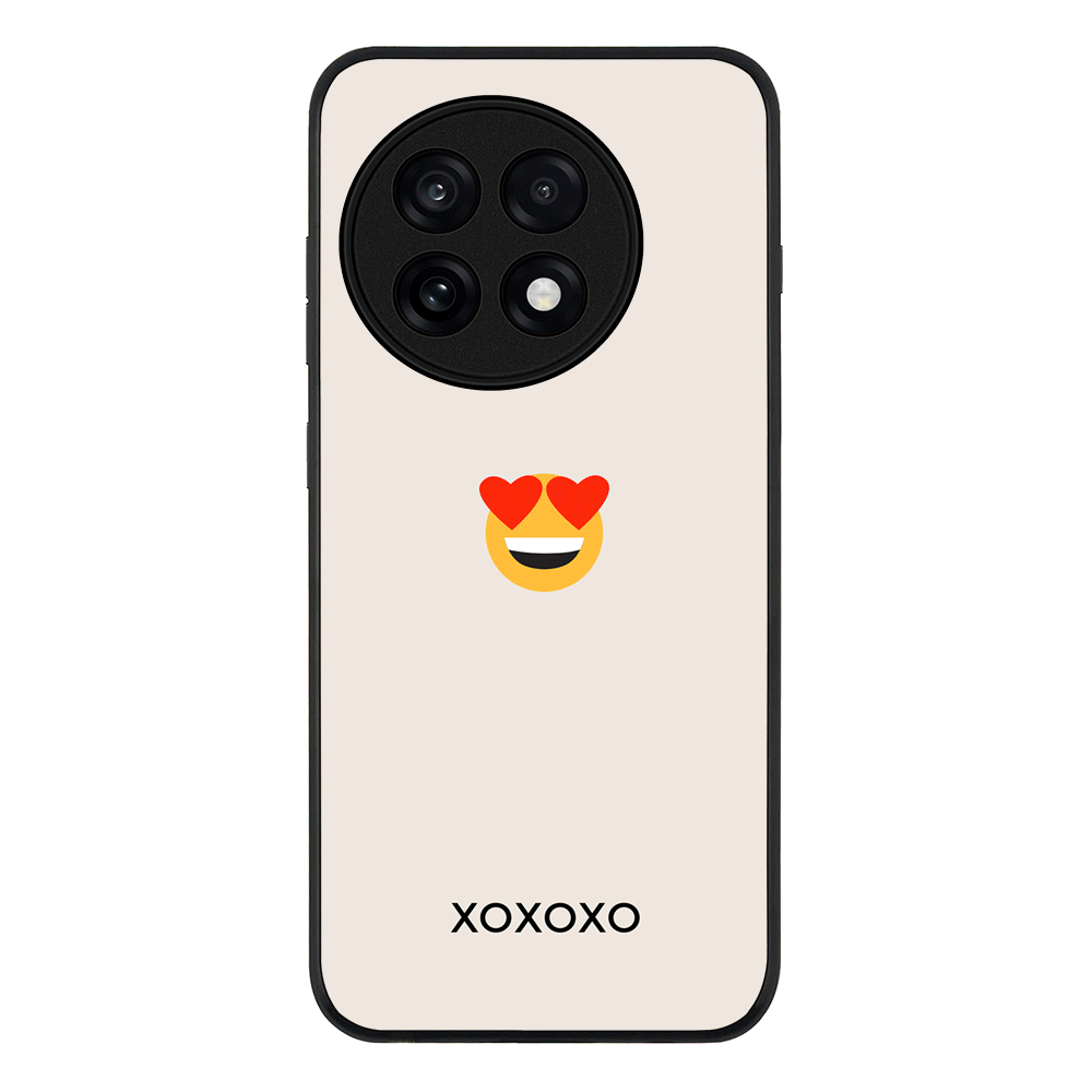 Custom Text Emojis Emoticons Phone Case - OnePlus - 13R / Ace 5 Pro / Rugged Black - Stylizedd