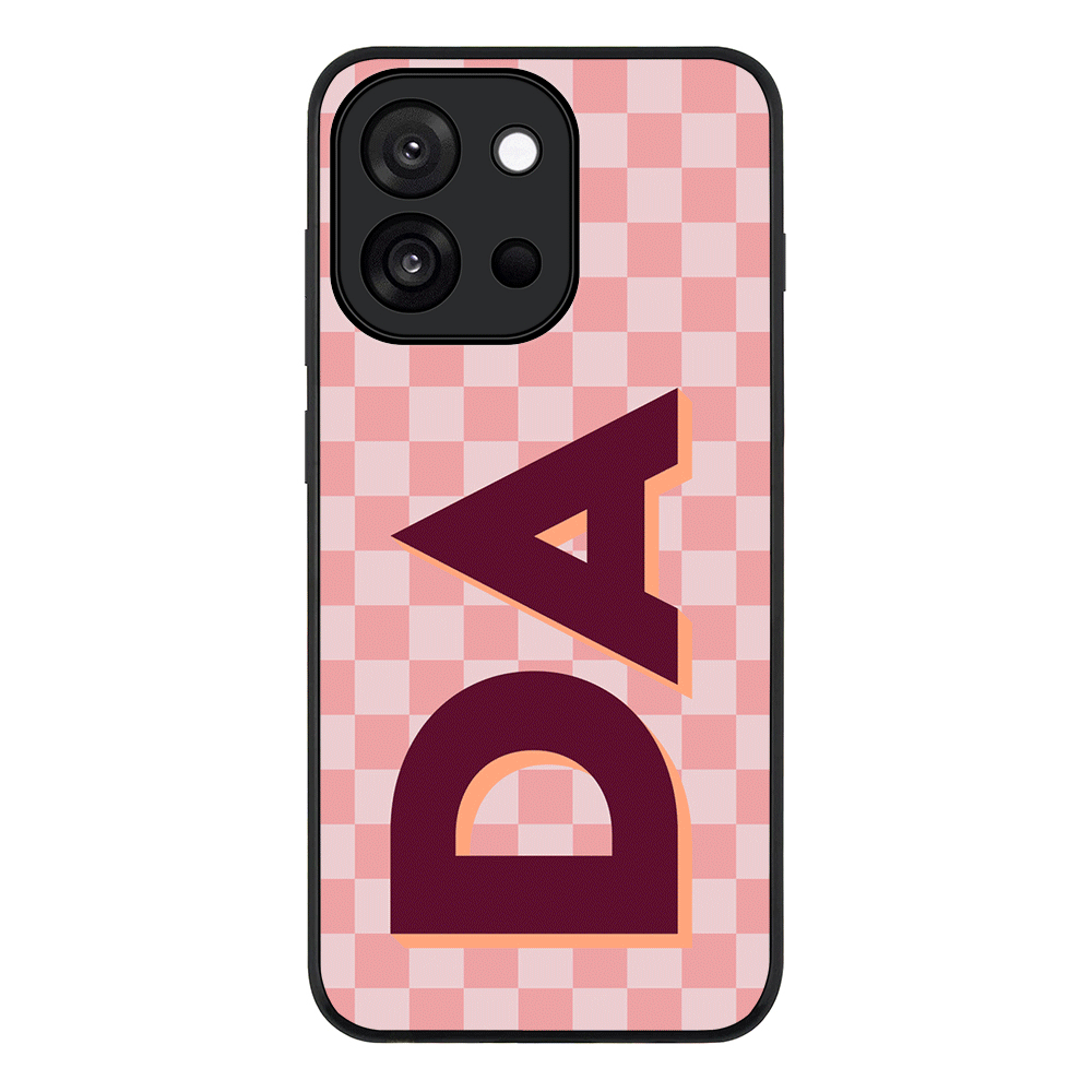 Custom Monogram Initial Small Checkerboard, Phone Case - OnePlus