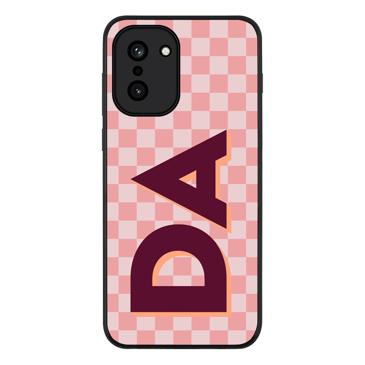 Custom Monogram Initial Small Checkerboard, Phone Case - OnePlus