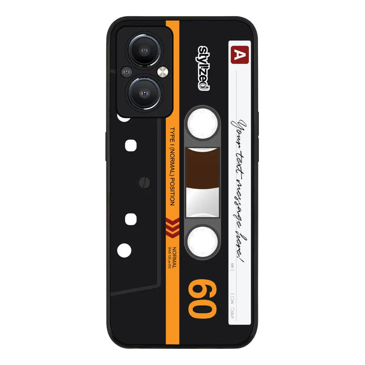 OnePlus Nord N20 5G / Rugged Black Phone Case Custom Retro Cassette Tape Phone Case - OnePlus - Stylizedd