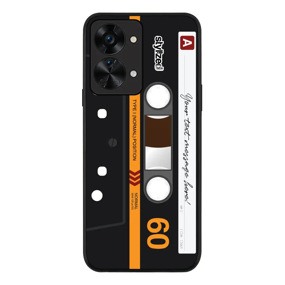 OnePlus Nord 2T Rugged Black Custom Retro Cassette Tape Phone Case - OnePlus - Stylizedd.com