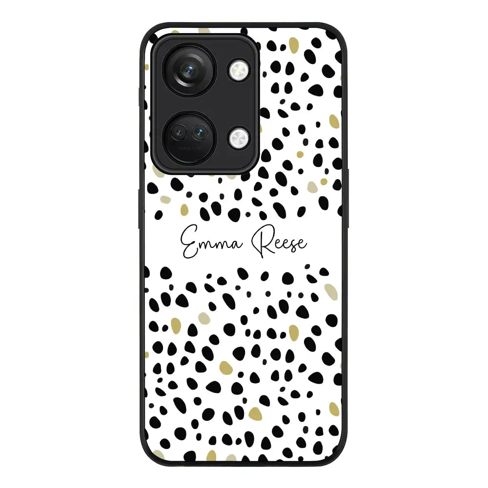 Pebble Multi Color Custom Text My Name Phone Case - OnePlus - Nord 3 5G / Ace 2V / Rugged Black -