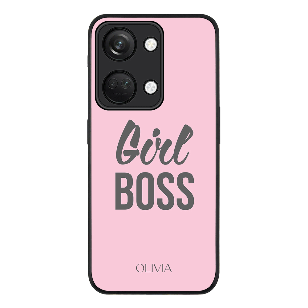 OnePlus Nord 3 5G / OnePlus Ace 2V / Rugged Black Personalized Name Girl Boss, Phone Case - OnePlus - Stylizedd.com