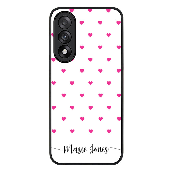 Heart Pattern Custom Text, My Name Phone Case - OnePlus