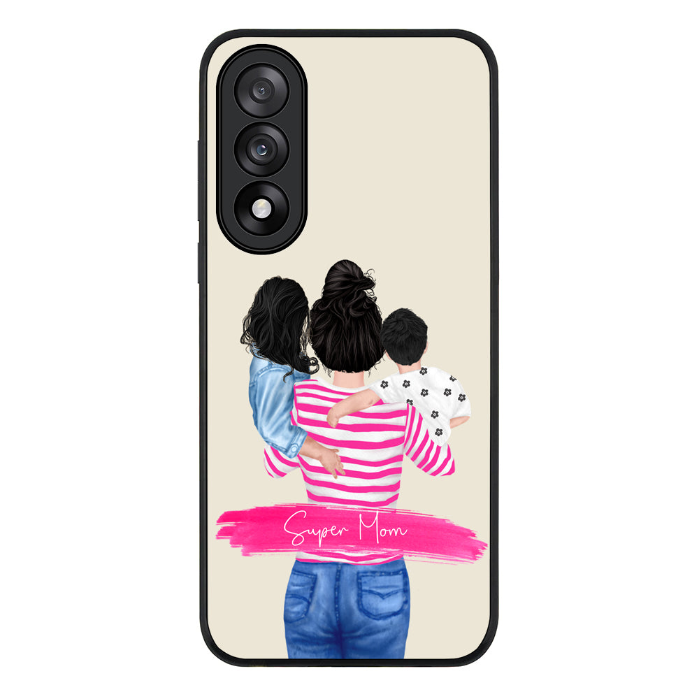 Custom Clipart Text Mother Son & Daughter Phone Case - OnePlus