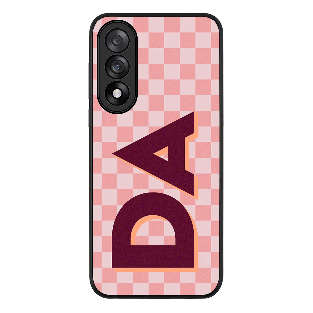 Custom Monogram Initial Small Checkerboard, Phone Case - OnePlus