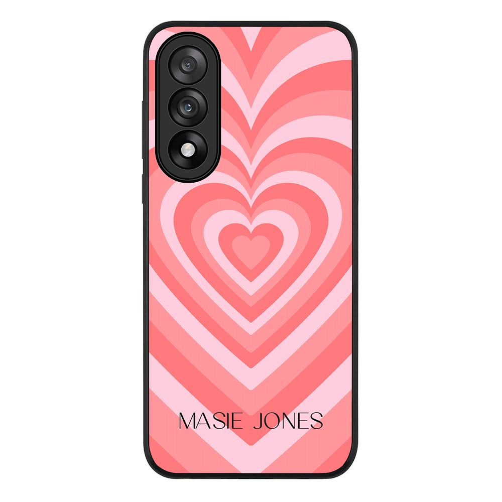 Personalized Name Retro Hearts, Phone Case - OnePlus