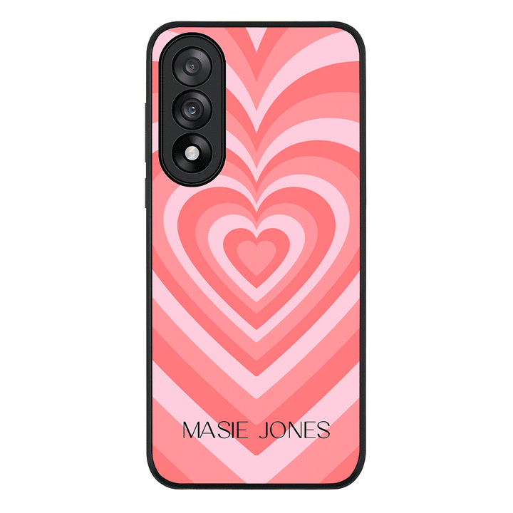 Personalized Name Retro Hearts, Phone Case - OnePlus