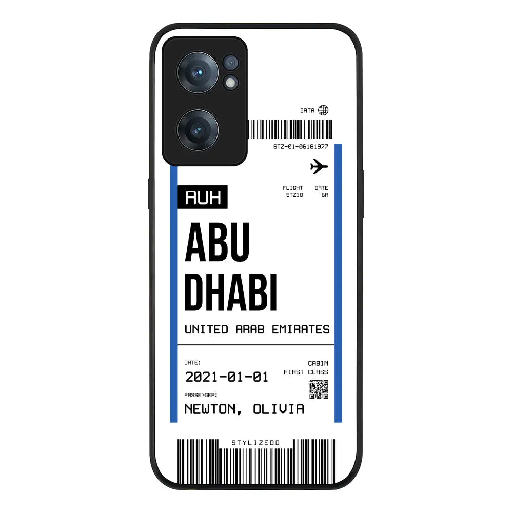 OnePlus Nord CE 2 5G Rugged Black Custom Flight Boarding Pass Ticket Phone Case - OnePlus - Stylizedd.com