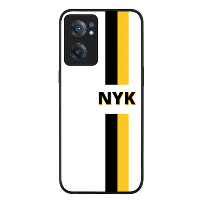 OnePlus Nord CE 2 5G Rugged Black Custom Striped Monogram Phone Case - OnePlus - Stylizedd.com