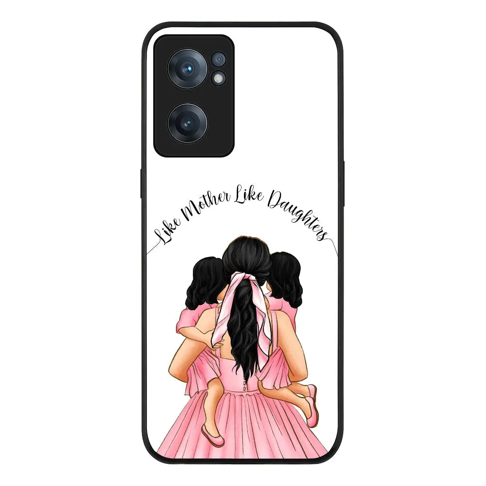 OnePlus Nord CE 2 5G / Rugged Black Phone Case Mother 2 daughters Custom Clipart, Text Phone Case - OnePlus - Stylizedd