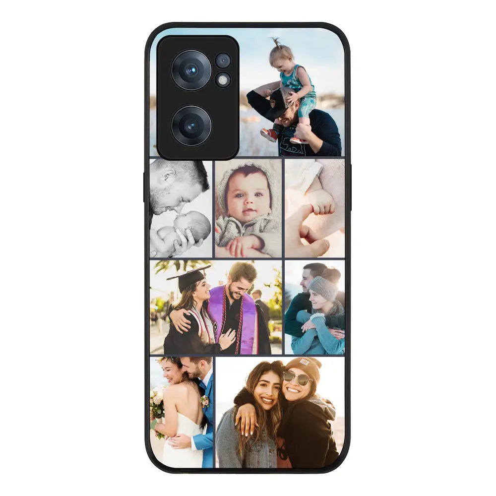 OnePlus Nord CE 2 5G Rugged Black Personalised Photo Collage Grid Phone Case - OnePlus - Stylizedd.com