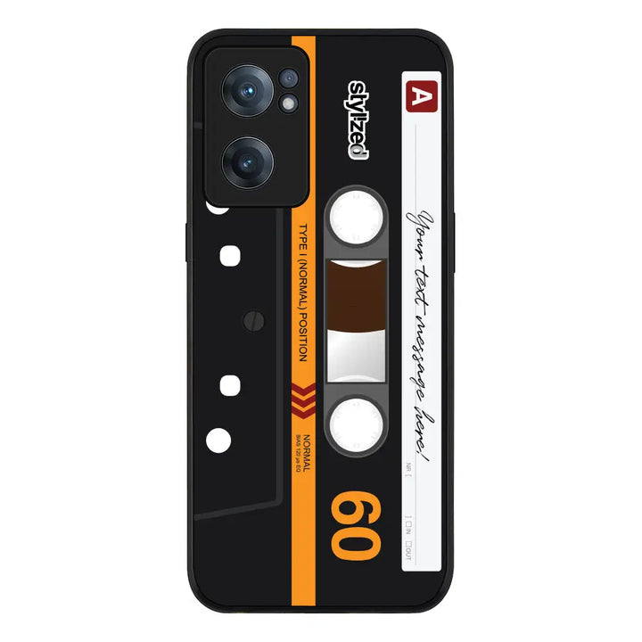 OnePlus Nord CE 2 5G / Rugged Black Phone Case Custom Retro Cassette Tape Phone Case - OnePlus - Stylizedd