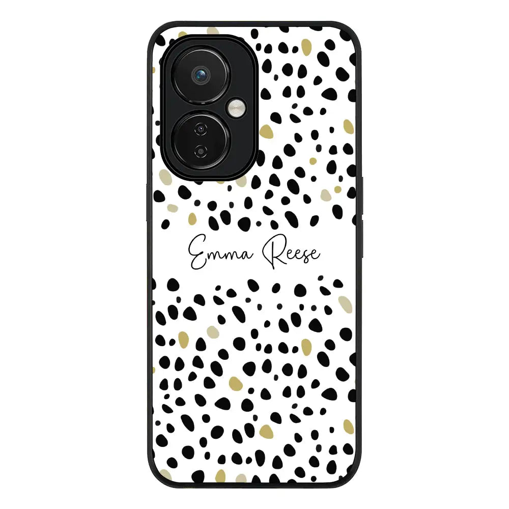 Pebble Multi Color Custom Text My Name Phone Case - OnePlus - Nord CE 3 Lite 5G / Rugged Black -