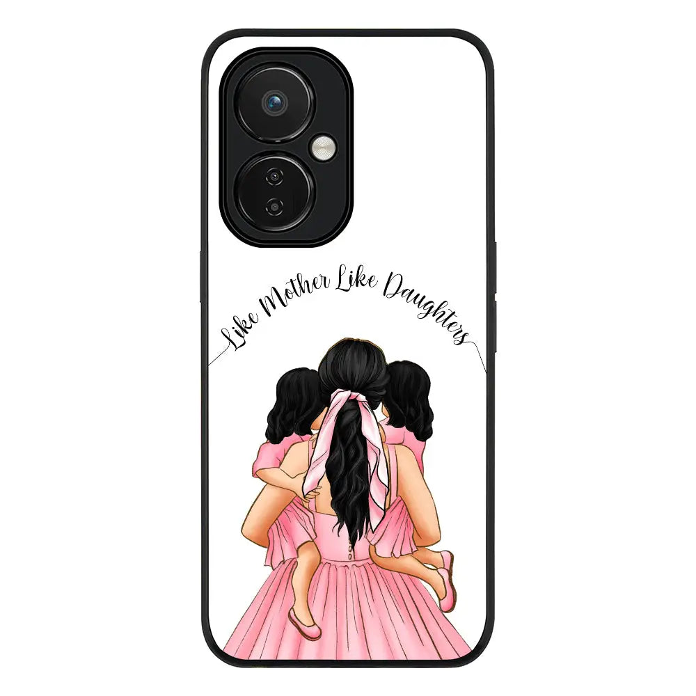 OnePlus Nord CE 3 Lite 5G / Rugged Black Phone Case Mother 2 daughters Custom Clipart, Text Phone Case - OnePlus - Stylizedd