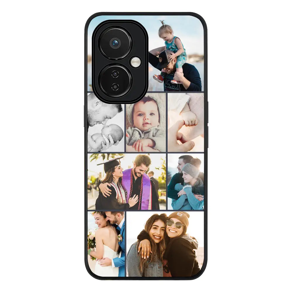 Personalised Photo Collage Grid Phone Case - OnePlus - Nord CE 3 Lite 5G / Rugged Black - Stylizedd