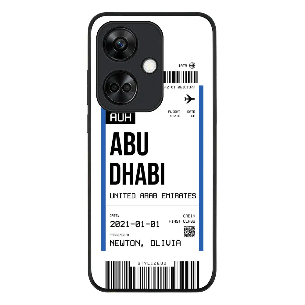 Custom Flight Boarding Pass Ticket Phone Case - Oppo - Stylizedd