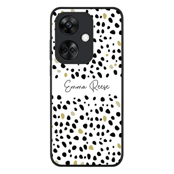 OnePlus Nord CE 3 / Rugged Black Phone Case Pebble Multi Color Custom Text, My Name Phone Case - OnePlus - Stylizedd